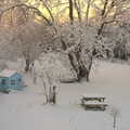 The garden has a decent covering of snow, A Couple of Snow Days, Brome, Suffolk - 16th January 2013