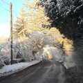Down Rectory Road in Brome, A Couple of Snow Days, Brome, Suffolk - 16th January 2013