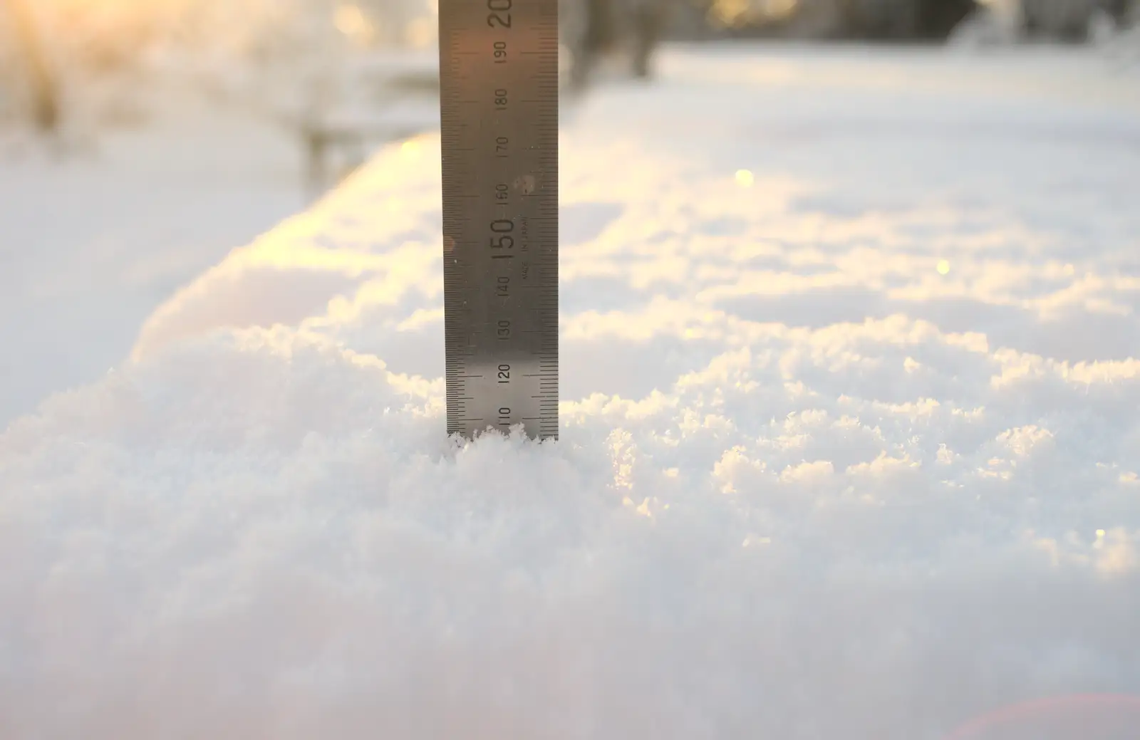 The snow is just over 10cm deep, from A Couple of Snow Days, Brome, Suffolk - 16th January 2013