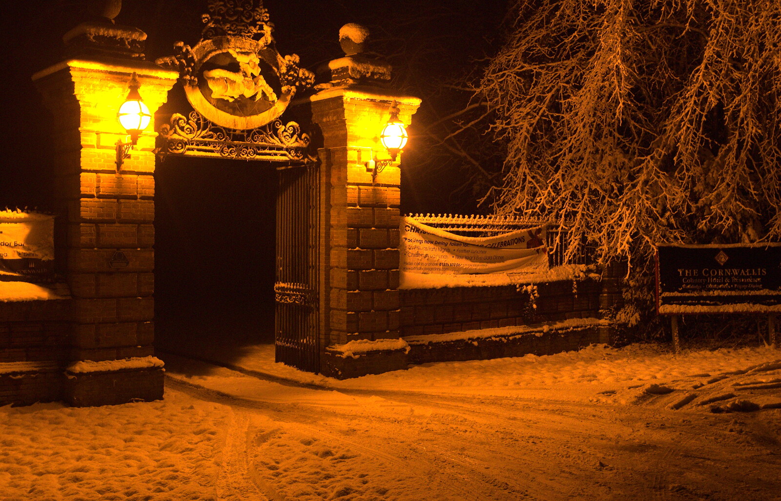 The other side of the Oaksmere's entrance from A Couple of Snow Days, Brome, Suffolk - 16th January 2013