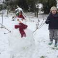 The completed snow man, More Snow Days and a Wind Turbine is Built, Brome, Suffolk - 19th January 2013