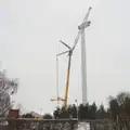 A close-up of the turbine construction, More Snow Days and a Wind Turbine is Built, Brome, Suffolk - 19th January 2013