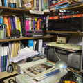 Another chaotic corner of the office, More Snow Days and a Wind Turbine is Built, Brome, Suffolk - 19th January 2013