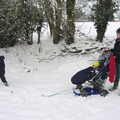 Harry's sledge-buggy, More Snow Days and a Wind Turbine is Built, Brome, Suffolk - 19th January 2013