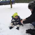 Harry gets installed in the snow, More Snow Days and a Wind Turbine is Built, Brome, Suffolk - 19th January 2013