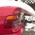 There's a cool ice shelf on the car, More Snow Days and a Wind Turbine is Built, Brome, Suffolk - 19th January 2013