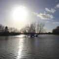 The sun over flooded fields, Flooding at the King's Bridge, and Lunch at the Beaky, Eye and Occold, Suffolk - 27th January 2013