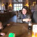 Harry, Isobel and Grandad in the Beaconsfield Arms, Flooding at the King's Bridge, and Lunch at the Beaky, Eye and Occold, Suffolk - 27th January 2013