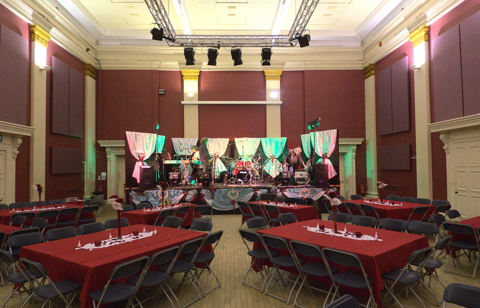 The tables are all set up from The BBs at The Cornhall, Diss, Norfolk - 31st January 2013