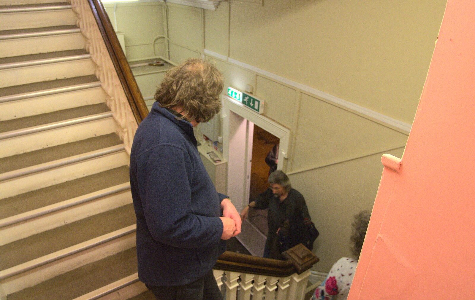 Max on the stairs from The BBs at The Cornhall, Diss, Norfolk - 31st January 2013