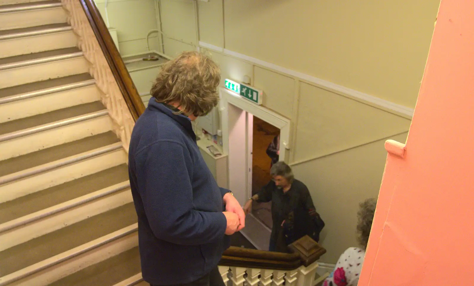 Max on the stairs, from The BBs at The Cornhall, Diss, Norfolk - 31st January 2013