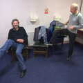 Rob kicks the door, The BBs at The Cornhall, Diss, Norfolk - 31st January 2013