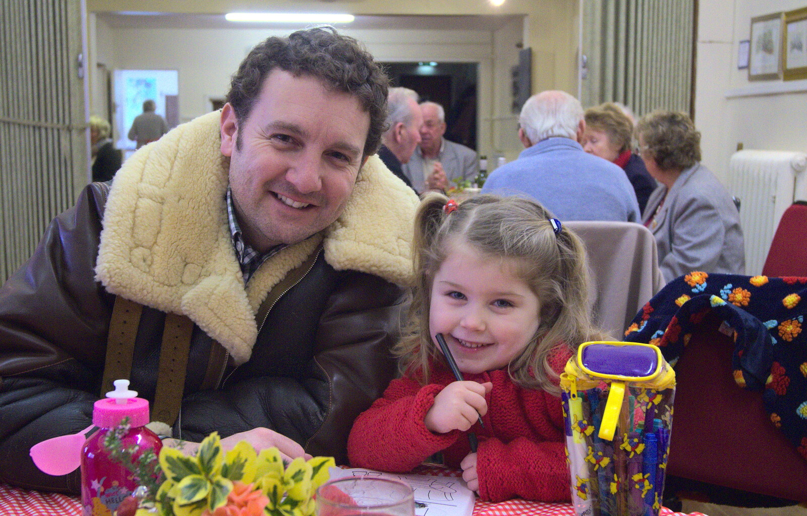 Clive and Amelia from Sunday Lunch at the Village Hall, Brome, Suffolk - 3rd February 2013