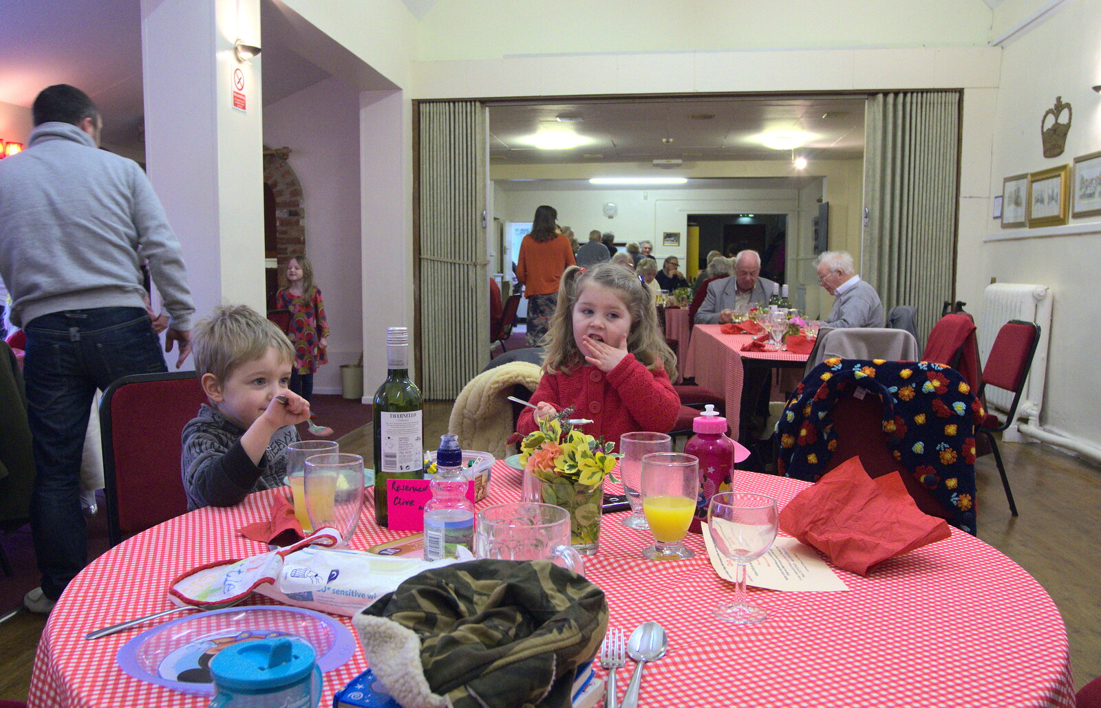 Fred and Amelia from Sunday Lunch at the Village Hall, Brome, Suffolk - 3rd February 2013