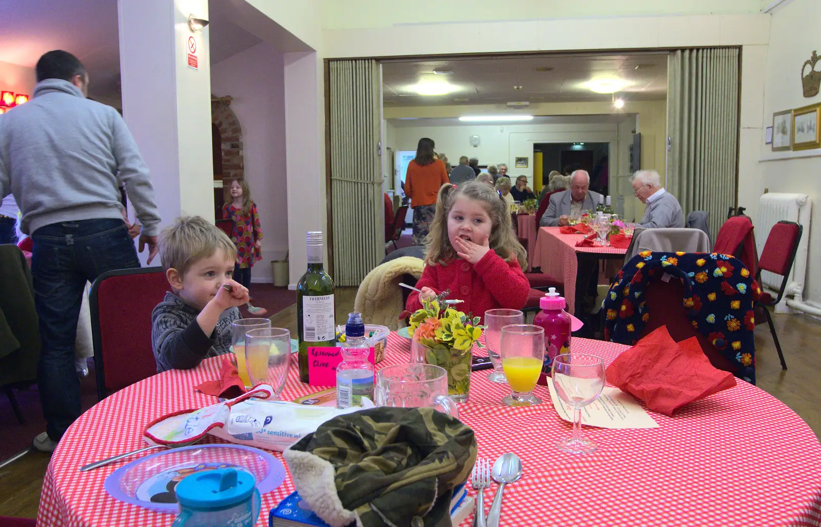 Fred and Amelia, from Sunday Lunch at the Village Hall, Brome, Suffolk - 3rd February 2013