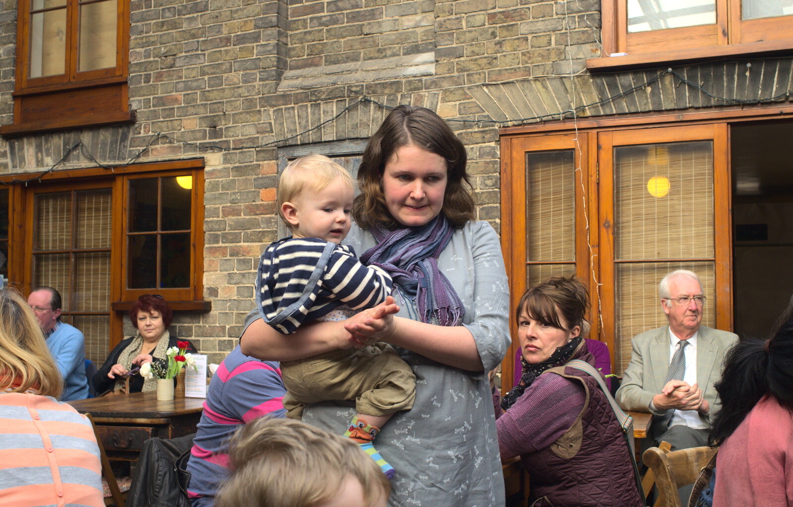 Isobel carries Harry around from Music at Amandines and a High Lodge Bike Ride, Diss and Brandon - 17th February 2013