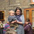 Isobel carries Harry around, Music at Amandines and a High Lodge Bike Ride, Diss and Brandon - 17th February 2013