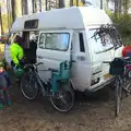 The van and the bikes, parked up at High Lodge, Music at Amandines and a High Lodge Bike Ride, Diss and Brandon - 17th February 2013