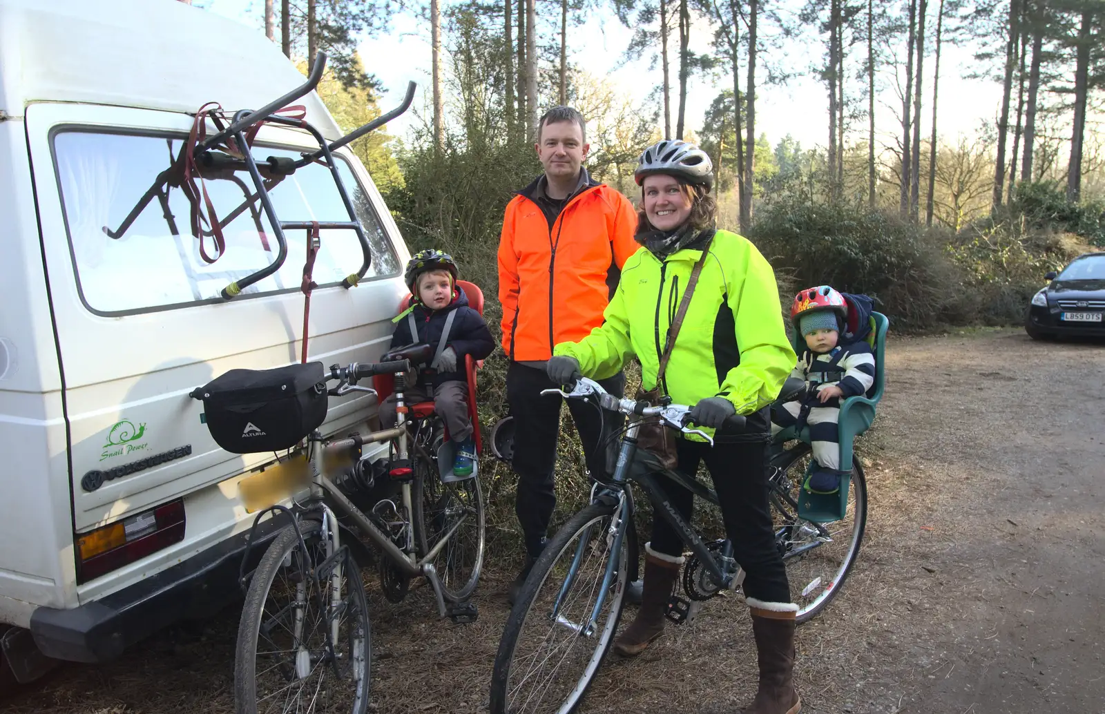 Fred, Nosher, Isobel and Harry, from Music at Amandines and a High Lodge Bike Ride, Diss and Brandon - 17th February 2013