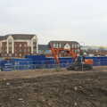 The bed for a new railway line is constructed, The Demolition of the Bacon Factory, Ipswich, Suffolk - 20th February 2013
