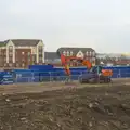 The bed for a new railway line is constructed, The Demolition of the Bacon Factory, Ipswich, Suffolk - 20th February 2013