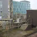 A brown trackside shed at Bethnal Green, The Demolition of the Bacon Factory, Ipswich, Suffolk - 20th February 2013