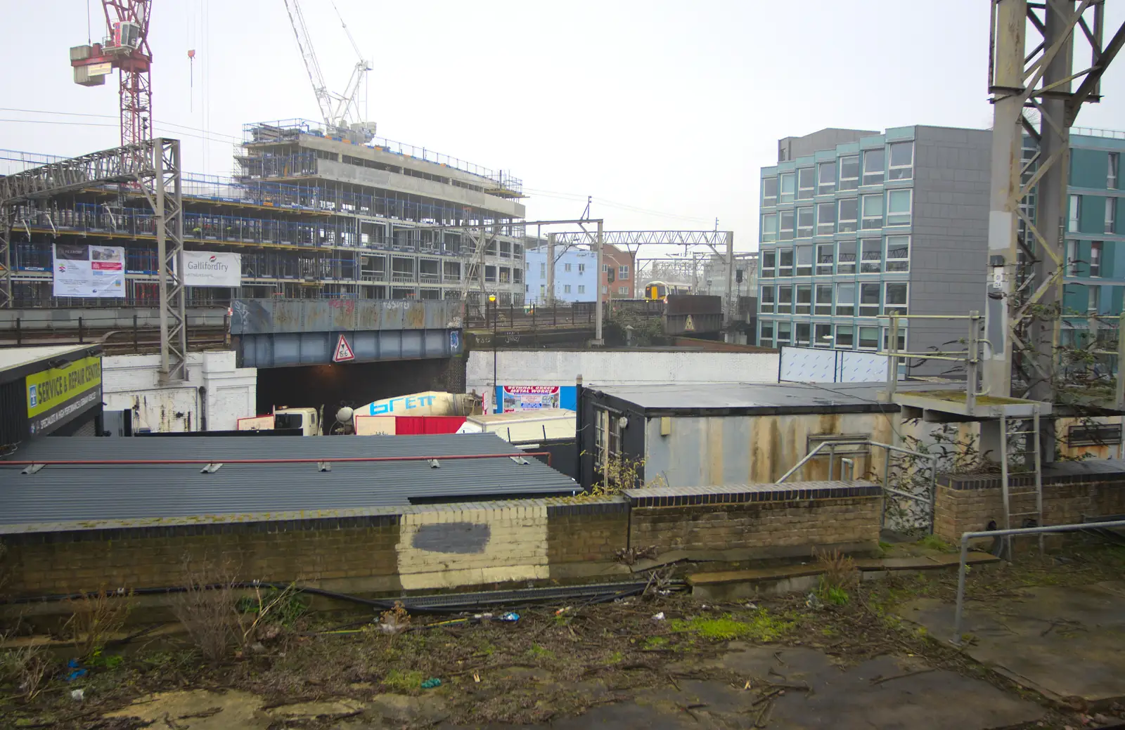 A view over Bethnal Green, from The Demolition of the Bacon Factory, Ipswich, Suffolk - 20th February 2013