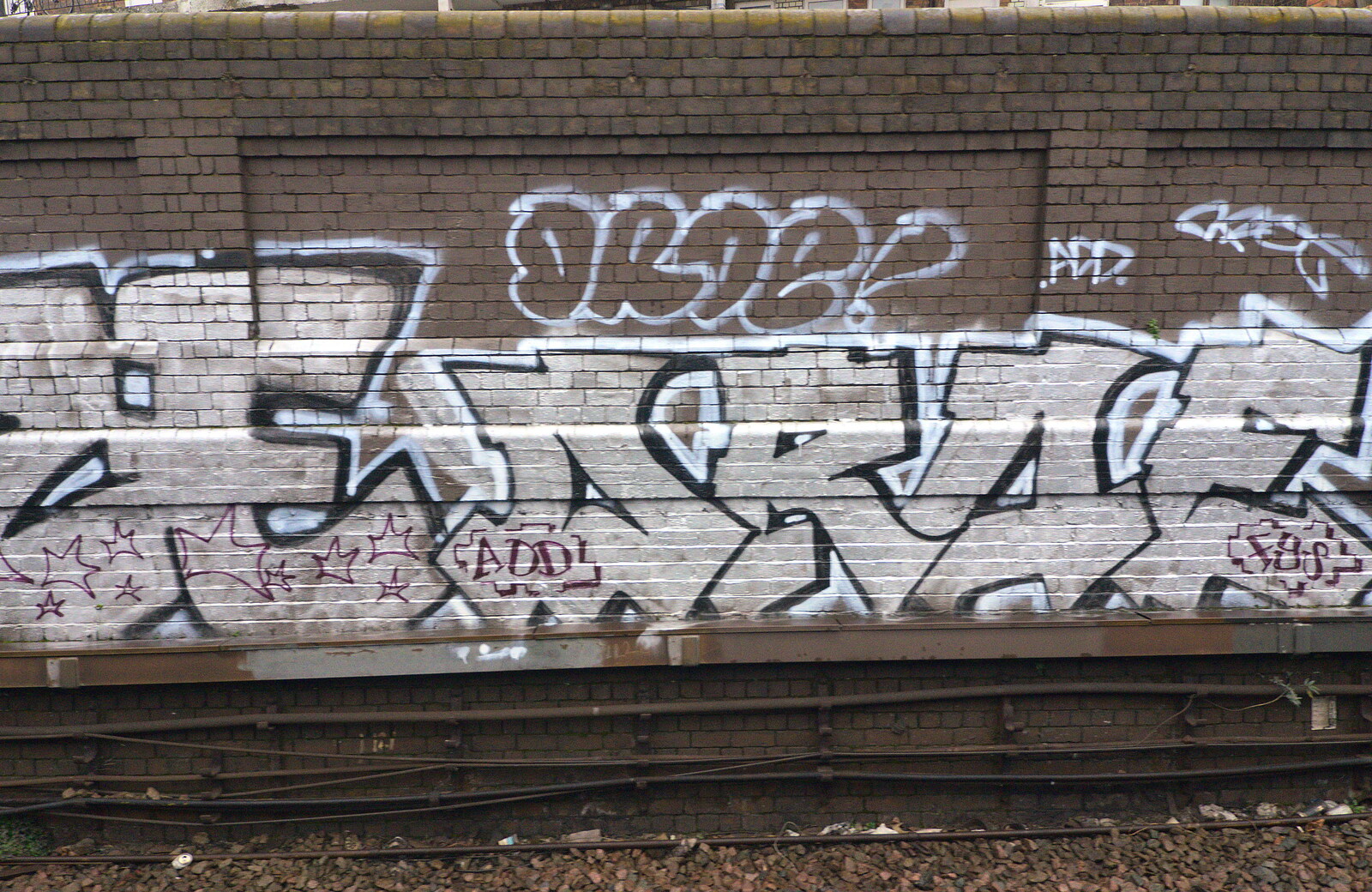 More silver graffiti from The Demolition of the Bacon Factory, Ipswich, Suffolk - 20th February 2013