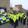 There's a big police presence, An Anti-Fascist March, Mill Road, Cambridge - 23rd February 2013