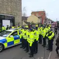 There's a big police presence, An Anti-Fascist March, Mill Road, Cambridge - 23rd February 2013