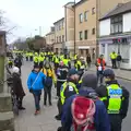 Police a spread out up Mill Road, An Anti-Fascist March, Mill Road, Cambridge - 23rd February 2013