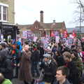 The march sets off up Mill road, An Anti-Fascist March, Mill Road, Cambridge - 23rd February 2013