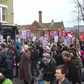 The march sets off up Mill road, An Anti-Fascist March, Mill Road, Cambridge - 23rd February 2013