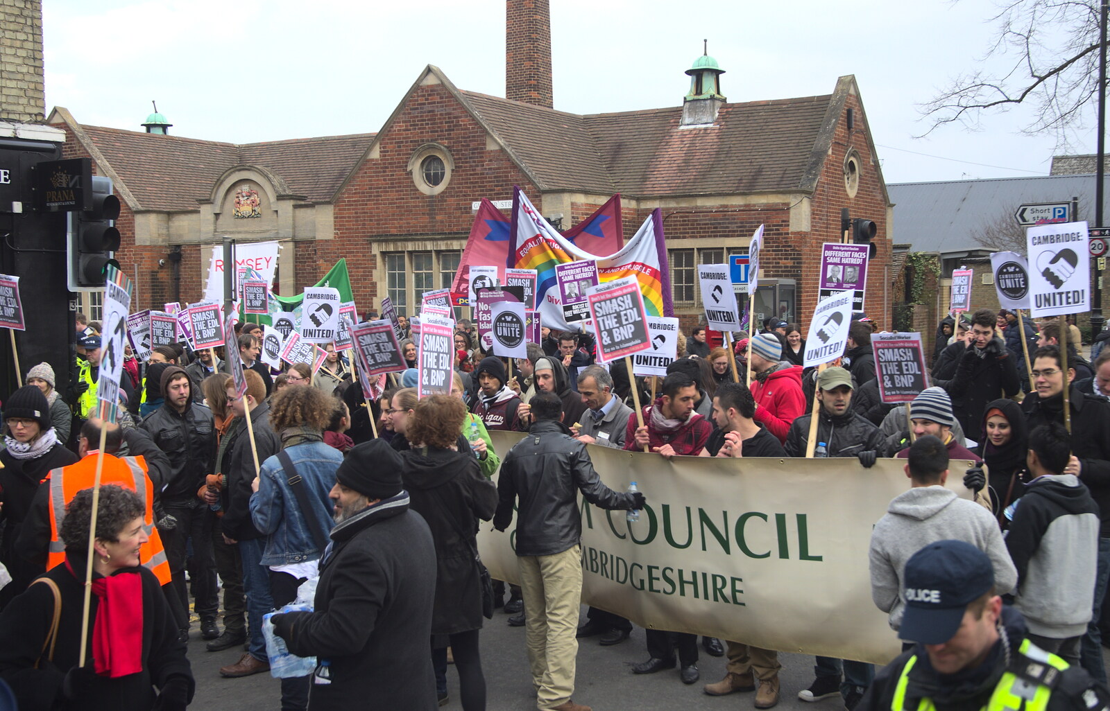 The Muslim Council of Cambridgeshire joins in from An Anti-Fascist March, Mill Road, Cambridge - 23rd February 2013