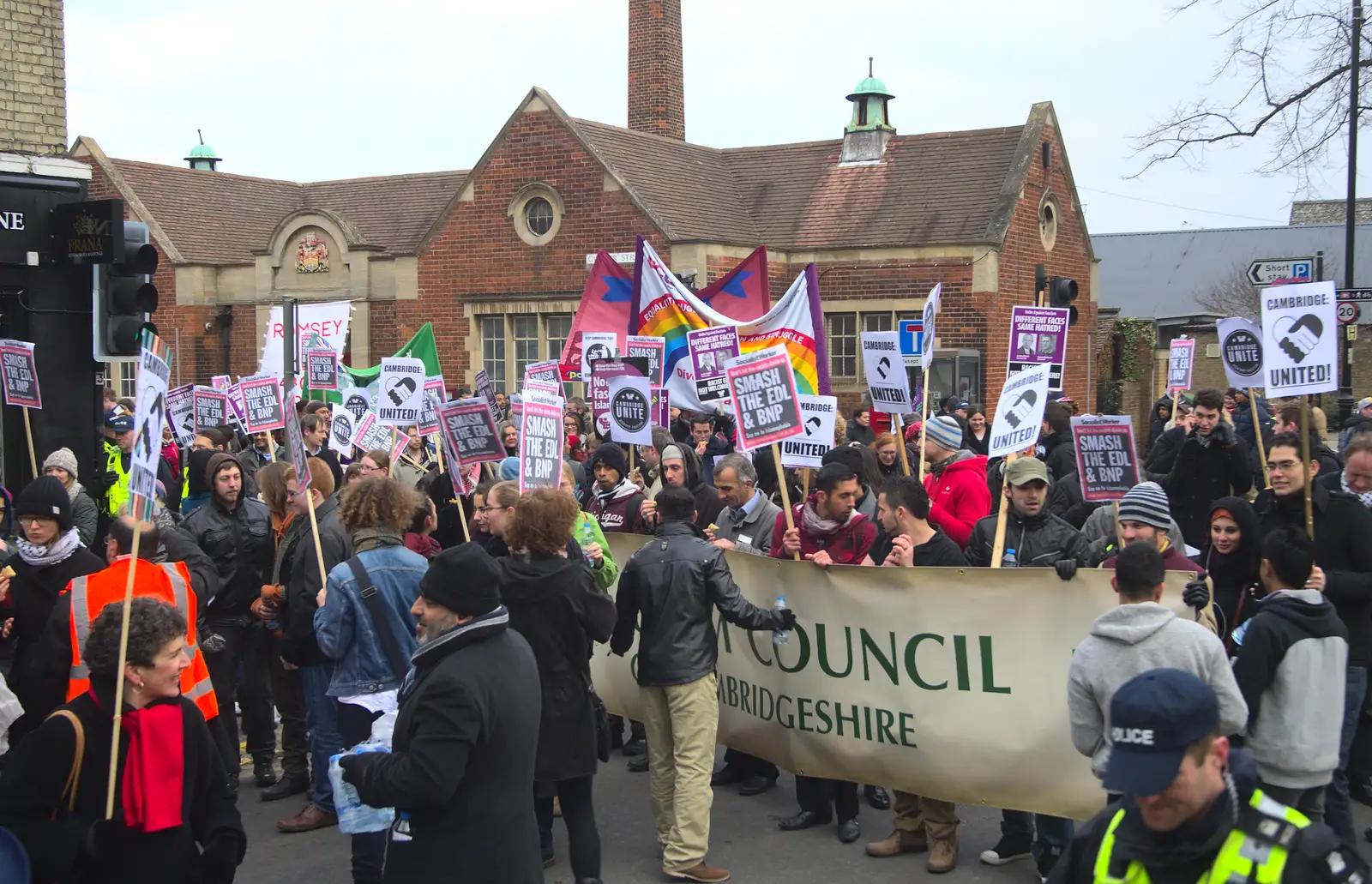 The Muslim Council of Cambridgeshire joins in, from An Anti-Fascist March, Mill Road, Cambridge - 23rd February 2013