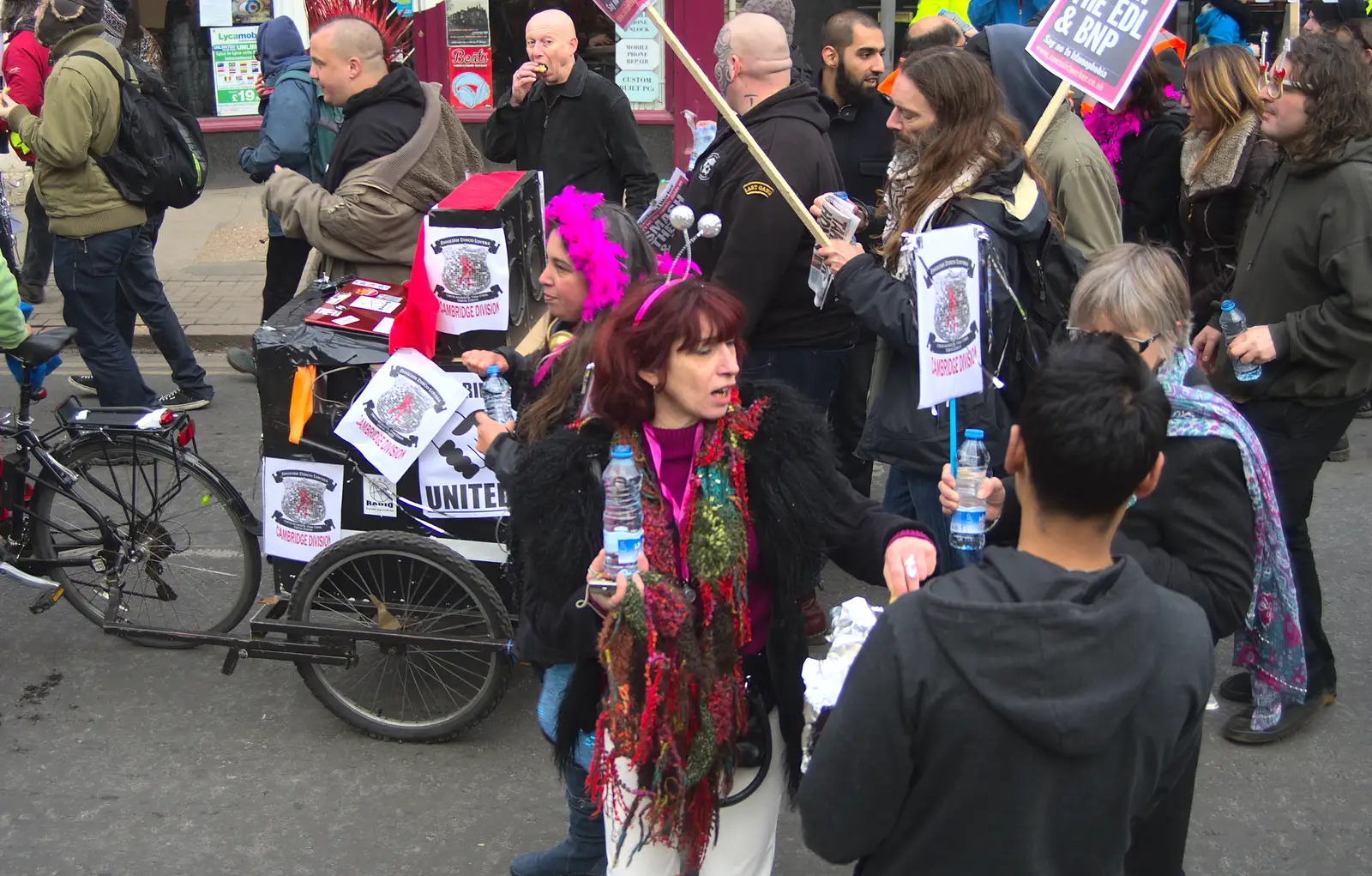 Fancy dress, from An Anti-Fascist March, Mill Road, Cambridge - 23rd February 2013