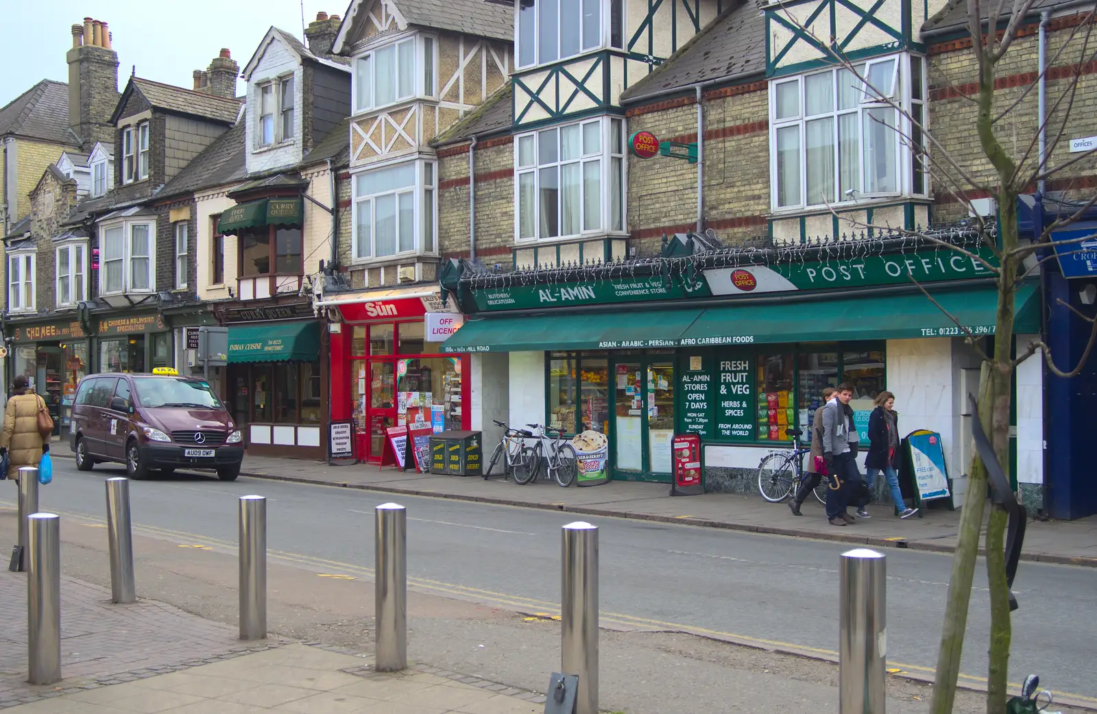 The legendary Al-Amin Stores, Mill Road, from An Anti-Fascist March, Mill Road, Cambridge - 23rd February 2013