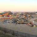 The pile of scrap that was the Bacon Factory, Demolition of the Bacon Factory, and Railway Dereliction, Ipswich and London - 5th March 2013