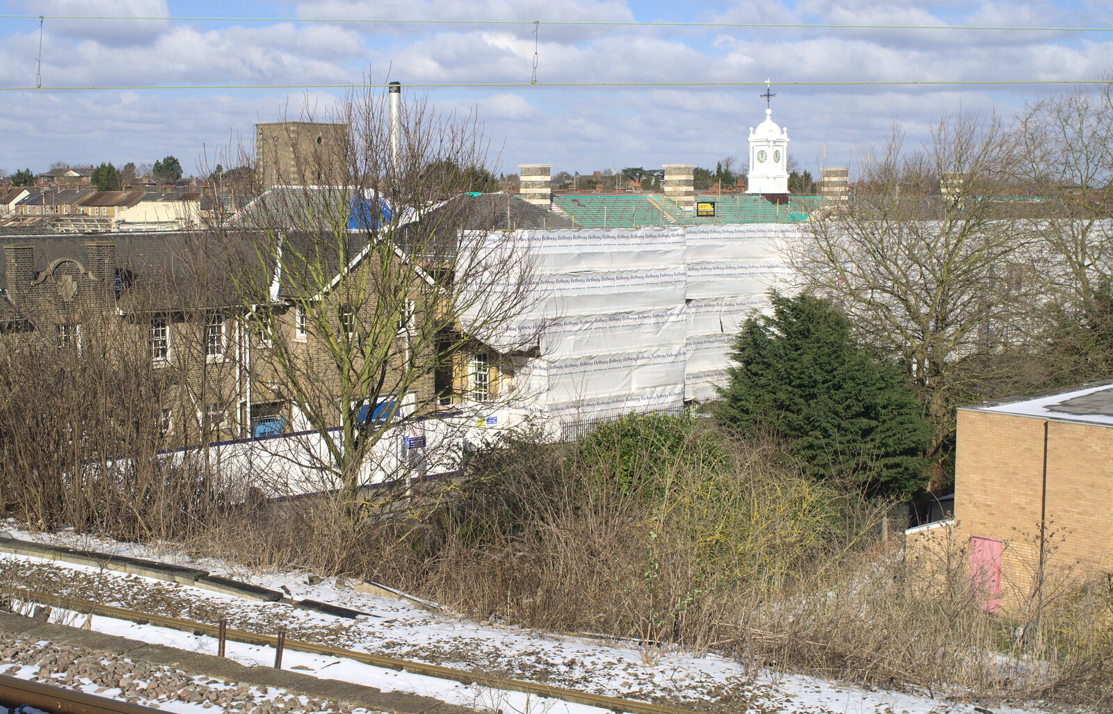 The New Street factory entrance is covered up from Bramford Dereliction and Marconi Demolition, Chelmsford - 12th March 2013