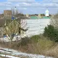 The New Street factory entrance is covered up, Bramford Dereliction and Marconi Demolition, Chelmsford - 12th March 2013