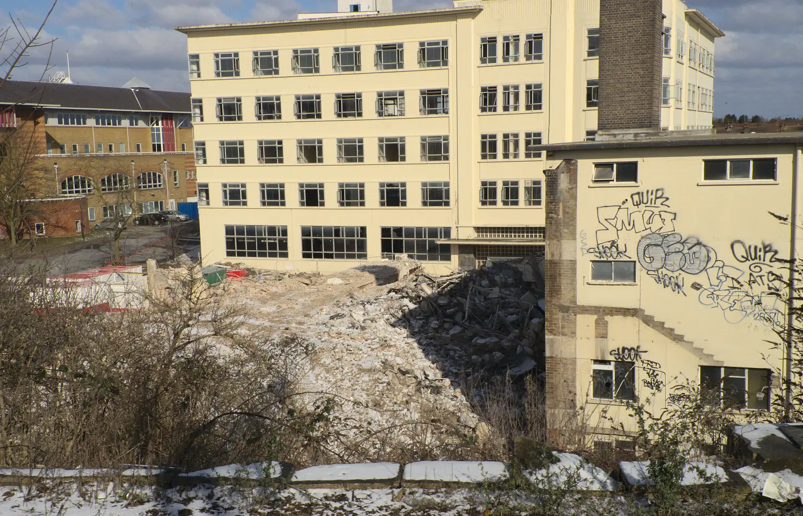 A pile of crushed concrete, from Bramford Dereliction and Marconi Demolition, Chelmsford - 12th March 2013