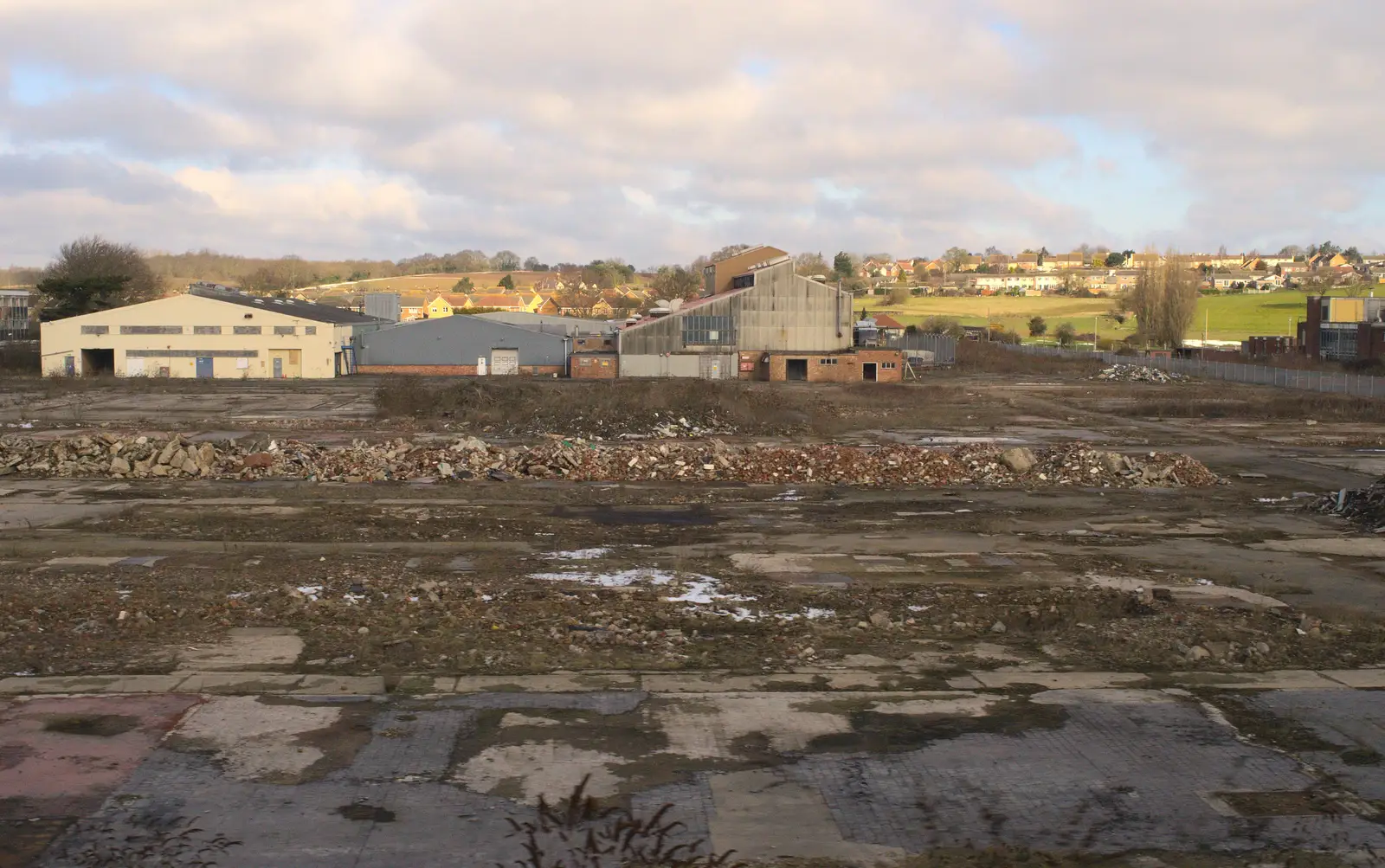 Wasteland, and some piles of brick, from Bramford Dereliction and Marconi Demolition, Chelmsford - 12th March 2013