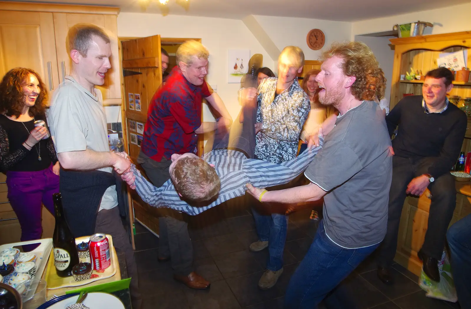 Mike gets the bumps, from Mikey P and Andy's 40th Birthday, Thorpe Abbots, Norfolk - 16th March 2013