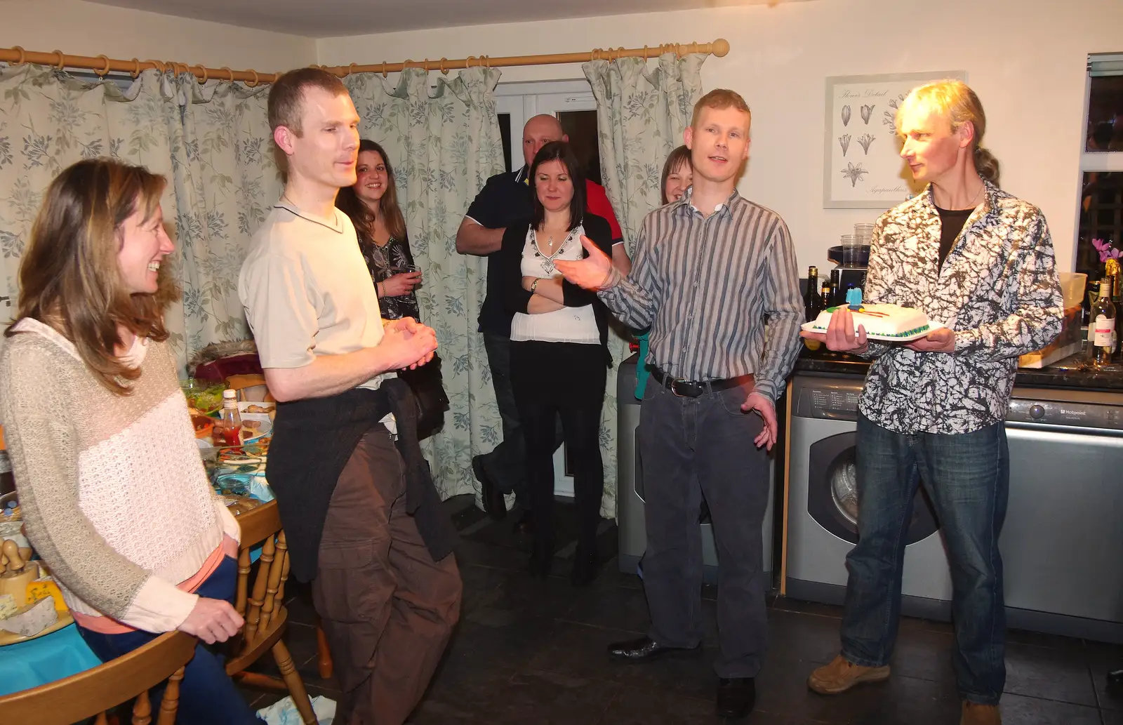 Mikey does a speech, from Mikey P and Andy's 40th Birthday, Thorpe Abbots, Norfolk - 16th March 2013