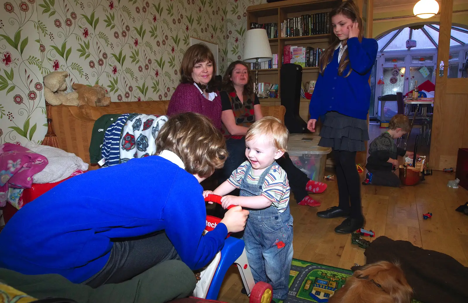 Harry meets Rowan, from A Trip to Highcliffe Castle, Highcliffe, Dorset - 18th March 2013