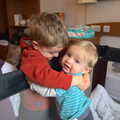 Fred gives Harry a hug, A Trip to Highcliffe Castle, Highcliffe, Dorset - 18th March 2013