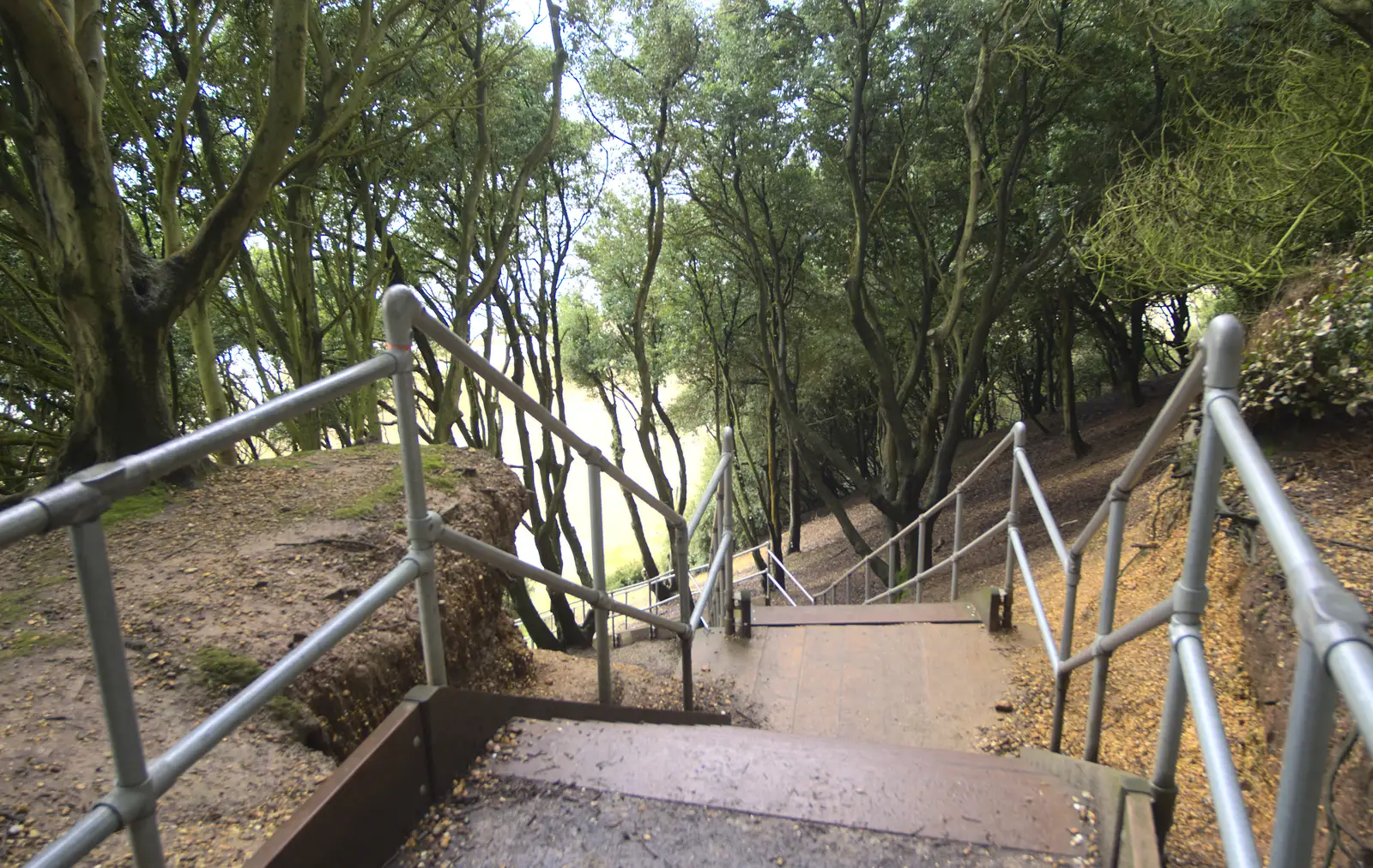 The steps down to the beach , from A Trip to Highcliffe Castle, Highcliffe, Dorset - 18th March 2013