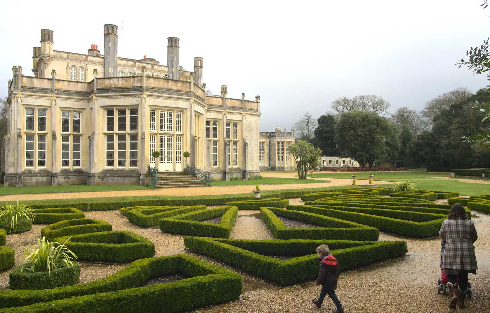 The formal gardens of Highcliffe Castle, from A Trip to Highcliffe Castle, Highcliffe, Dorset - 18th March 2013