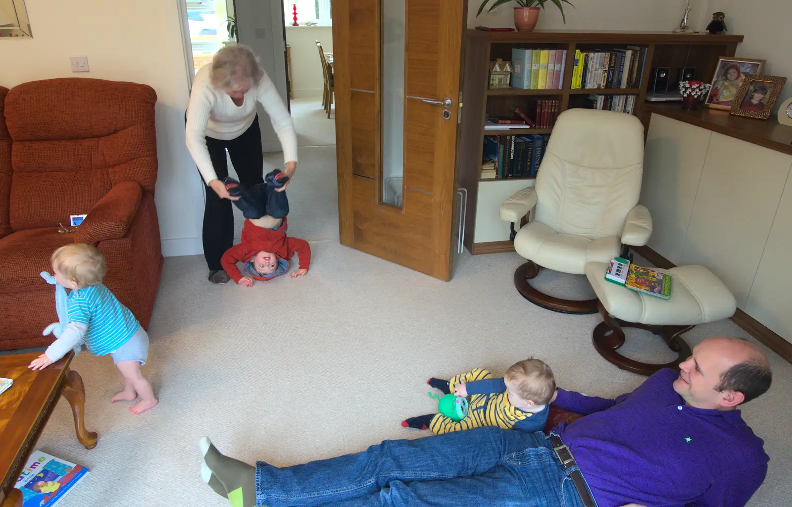 Phil lounges on the floor, from A Trip to Highcliffe Castle, Highcliffe, Dorset - 18th March 2013