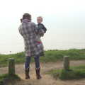Harry's hair blows in the wind, Barton on Sea Beach, and a Trip to Christchurch, Hampshire and Dorset - 19th March 2013